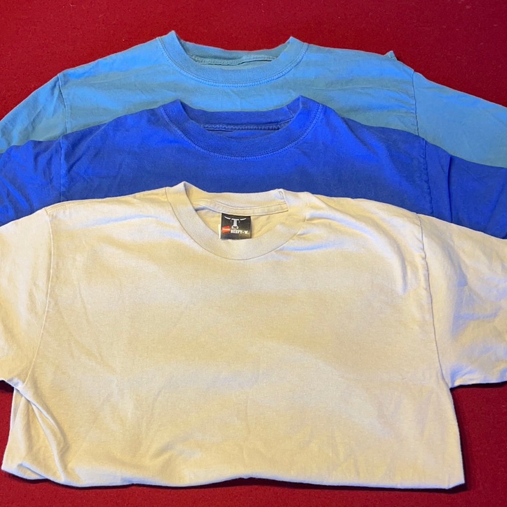 Hanes beefy shirt boys L/XL 3pc